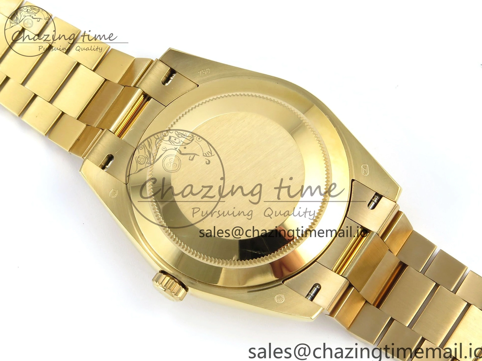 MiroTime 0129 Contemporary Day Date 128238 36mm YG KF 1:1 Best Edition YG Crystal Dial On President Bracelet A2836 (Gain Weight) 646